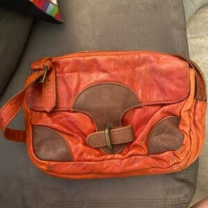 Liebeskind Berlin Orange Leather Crossbody Bag